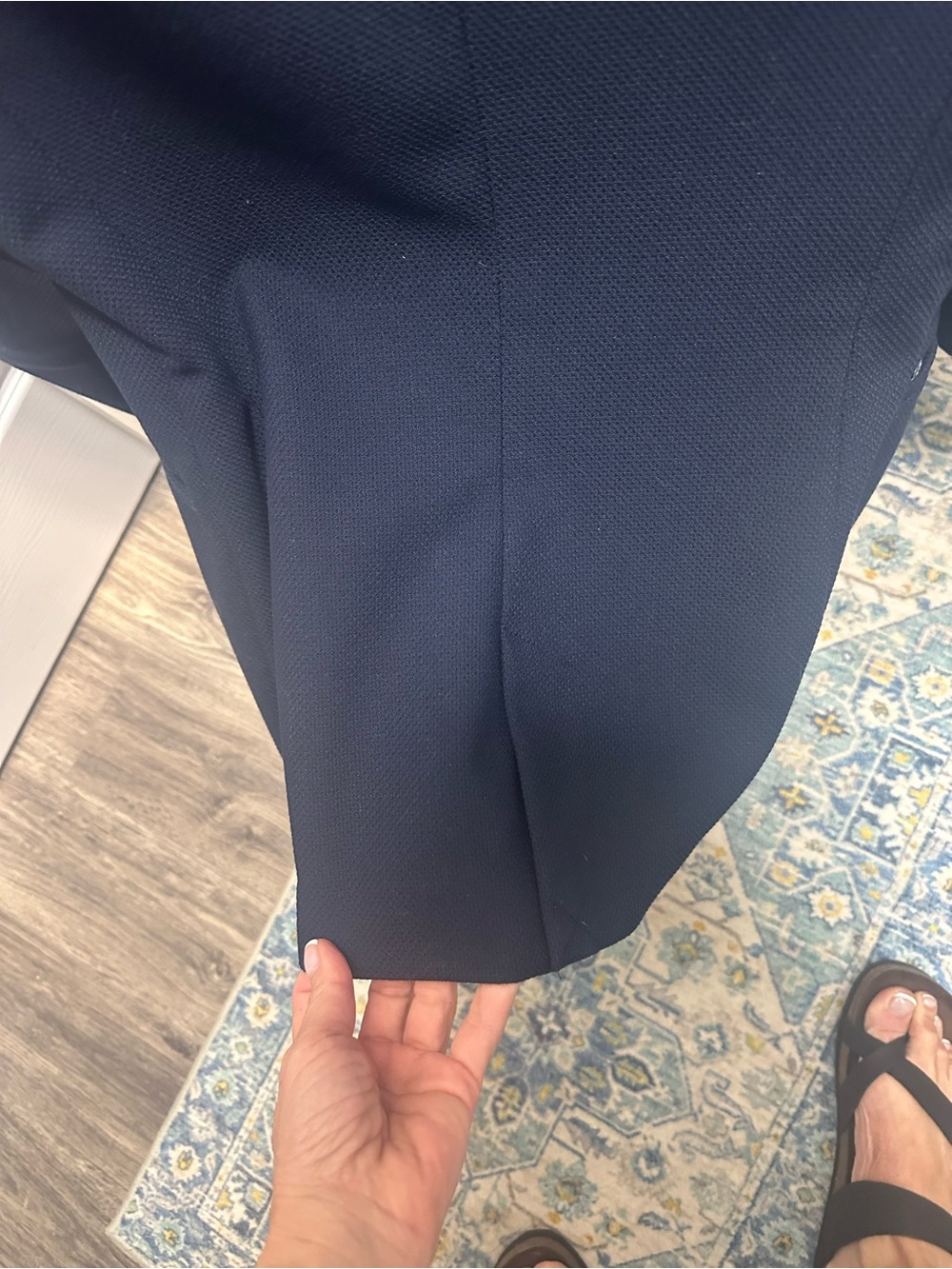 Zara Navy Double-Breasted Blazer with Gold Buttons - Picture 4 of 9